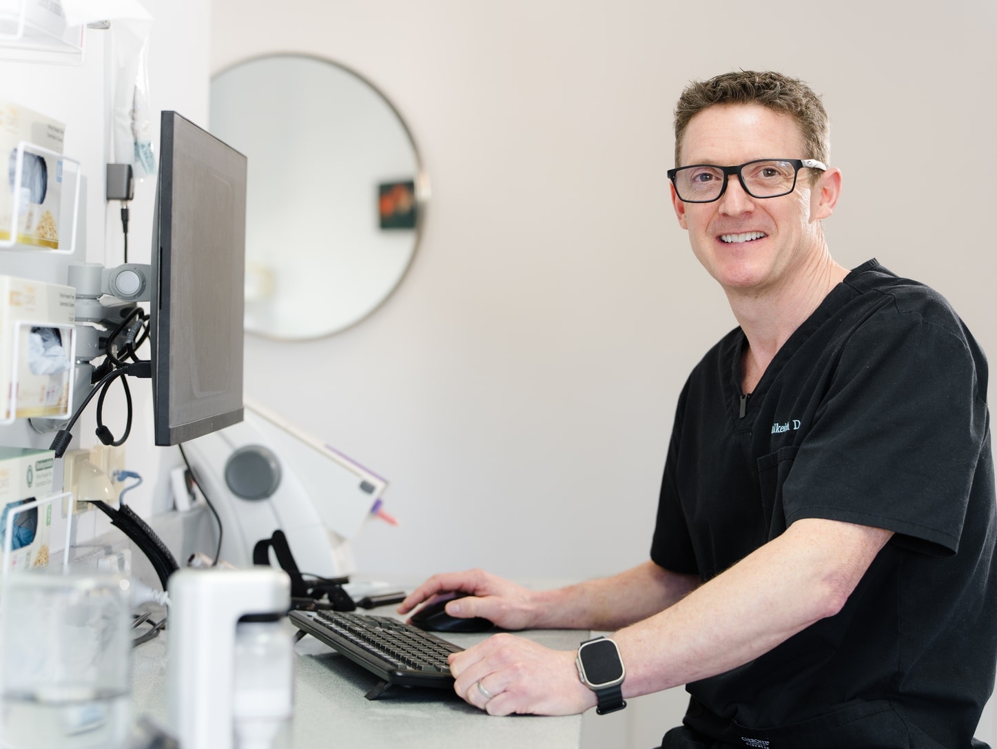 Dalkeith Dental team member working at a computer