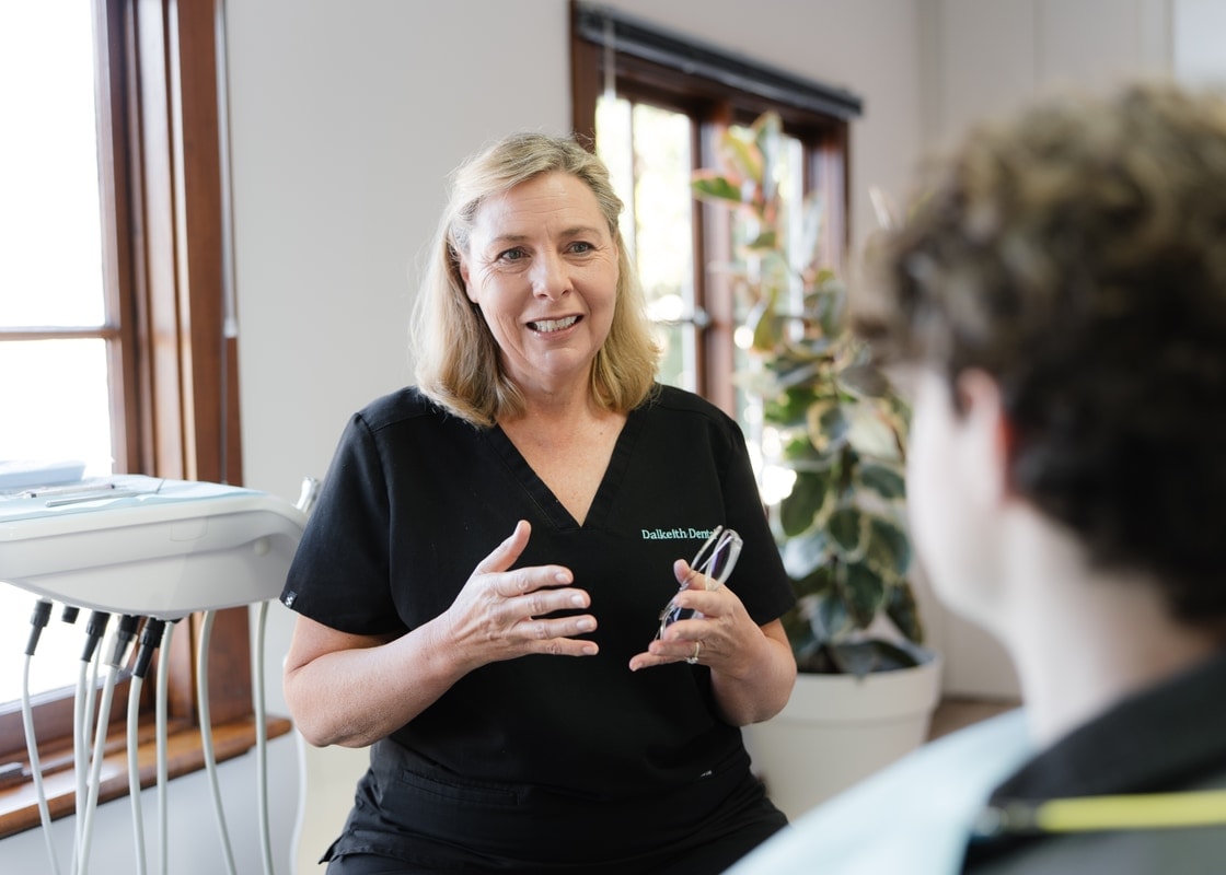 New patient having a consultation with a Dalkeith Dental clinician