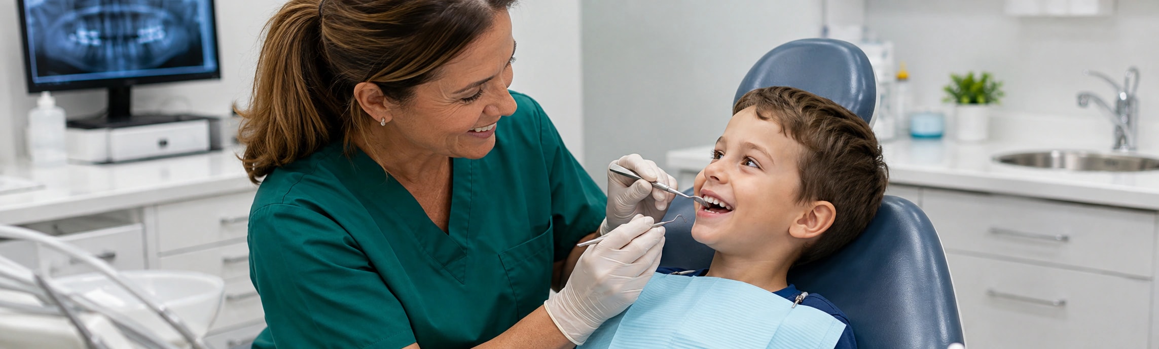 Child patient receiving gentle dental care at Dalkeith Dental